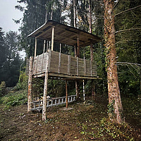 Repariert und mit einem Dach versehen - Das Baumhaus ist fertig!