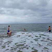 Erfrischendes Bad in der Nordsee